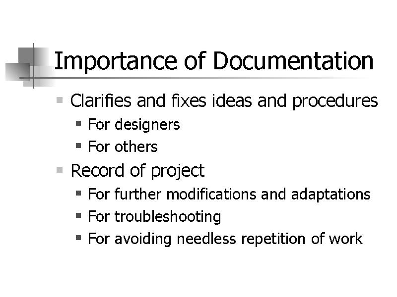 L importance de la documentation