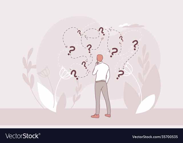 Un homme qui se pose des questions